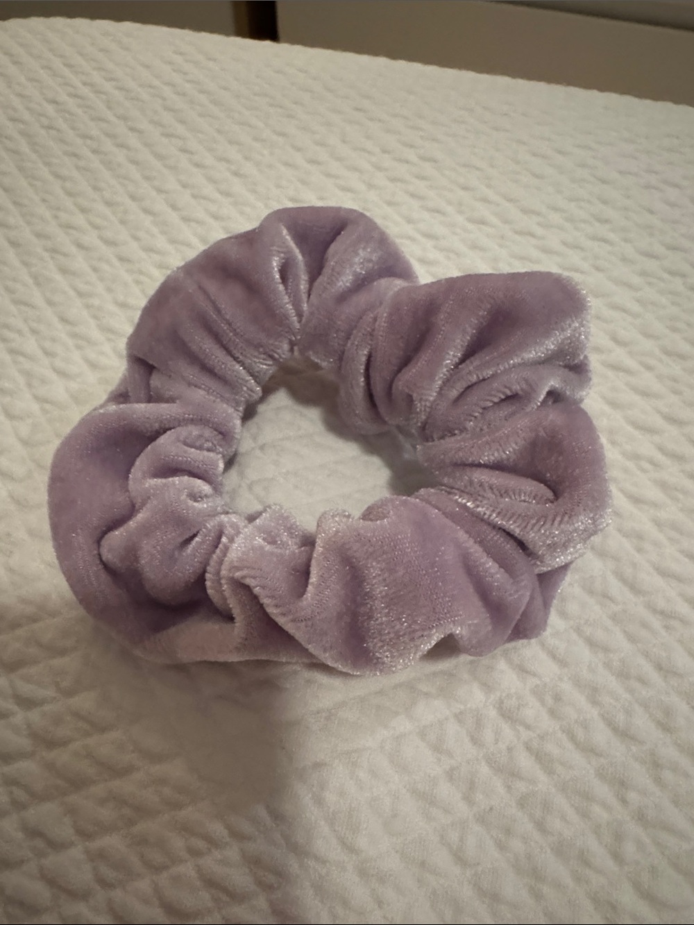 Plush Velvet Lilac Hair Scrunchie
